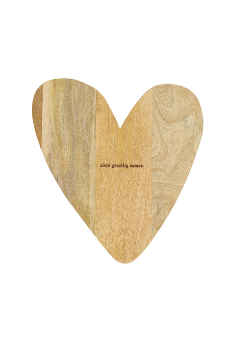 Serveerplank hout - hartje - naturel - Cadeau’s & Lifestyle - Keuken & eetkamer - Planken & dienbladen
