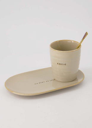 Serveerschaal ’jij bent zo leuk’ zand Cadeau’s & Lifestyle Woonkamer Schalen & Stylingborden