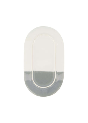 Serveerschaal - ’lievelings’ - 20x11,5cm - wit/grijsblauw (0702-069) - Lifestyle - Koken & Tafelen - Servies