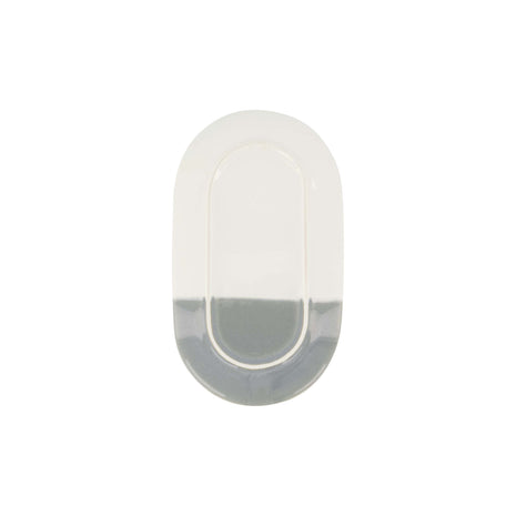Serveerschaal - ’lievelings’ - 20x11,5cm - wit/grijsblauw (0702-069) - Lifestyle - Koken & Tafelen - Servies