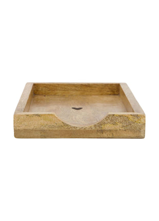 Servethouder - Hout hartje - 11x20cm - naturel - Lifestyle - Koken & Tafelen - Tafeltextiel & Servetten