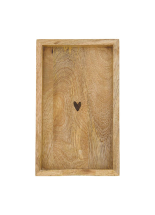 Servethouder - Hout hartje - 11x20cm - naturel - Lifestyle - Koken & Tafelen - Tafeltextiel & Servetten