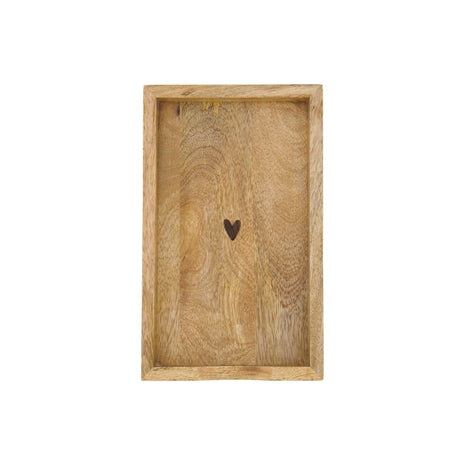 Servethouder - Hout hartje - 11x20cm - naturel - Lifestyle - Koken & Tafelen - Tafeltextiel & Servetten