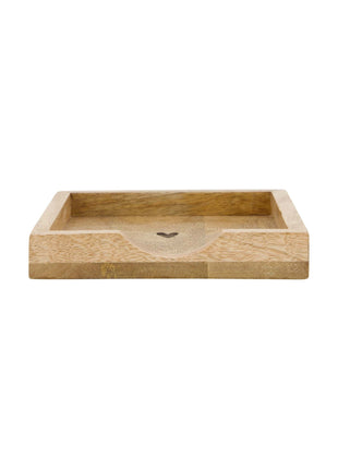 Servethouder - Hout hartje - 12.5x12.5cm - naturel - Lifestyle - Koken & Tafelen - Tafeltextiel & Servetten