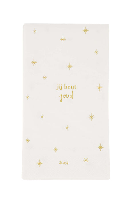 Servetten rechthoek jij bent - goud waard - Cadeau’s & Lifestyle - Keuken & eetkamer - Tafeltextiel & Servetten