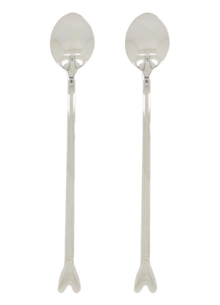 Set van 2 lange lepels hartje zilver Keuken en eetkamer