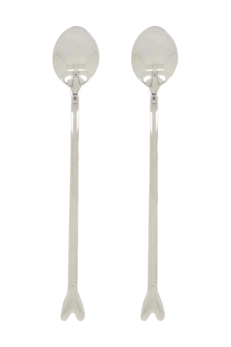 Set van 2 lange lepels hartje zilver Keuken en eetkamer