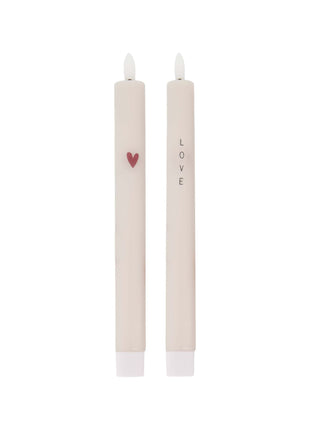 Set van 2 ledkaarsen love/hart - Lifestyle - In huis - Kaarsen - Led-kaarsen