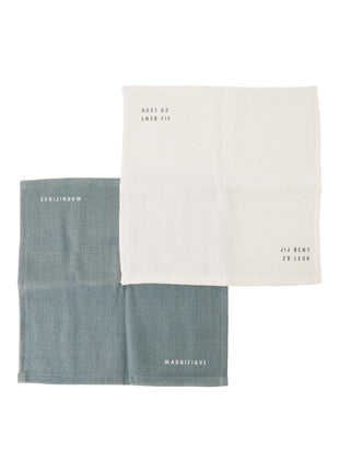 Set van 2 vaatdoekjes - ’zo leuk’ - wit/grijsblauw - Cadeau’s & Lifestyle - Keuken & eetkamer - Tafeltextiel & Servetten