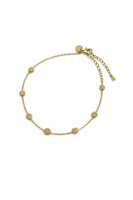 Textured Rounds Anklet - A61293 by Day & Eve