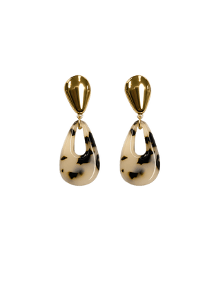 Oorbellen - Ivory Leopard by Charlotte Marie Jewelry