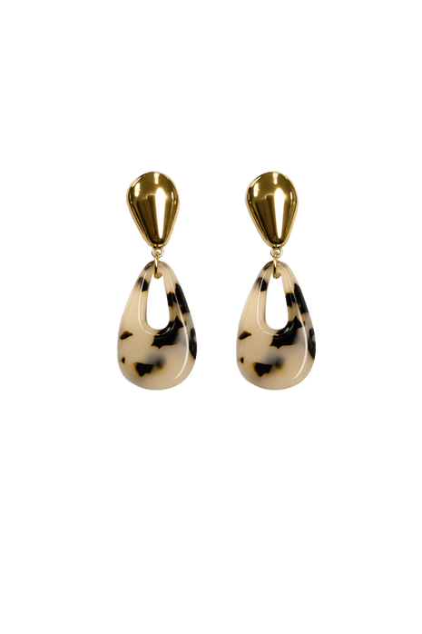 Oorbellen - Ivory Leopard by Charlotte Marie Jewelry