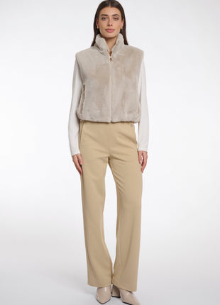 Short faux fur waistcoat Nikki.7002511 Birch Kleding Blazers & vestjes