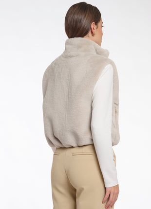 Short faux fur waistcoat Nikki.7002511 Birch Kleding Blazers & vestjes