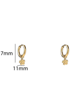 Simple Flower Hoop - 14K - Modeaccessoires - Juwelen - Oorbellen