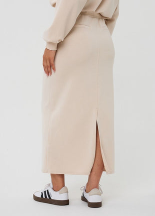 Skirt midi modal F25.05507 (Natural) Kleding Rokken