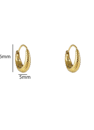 Small Striped Drop Creole - Modeaccessoires - Juwelen - Oorbellen