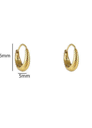 Small Striped Drop Creole - Modeaccessoires - Juwelen - Oorbellen