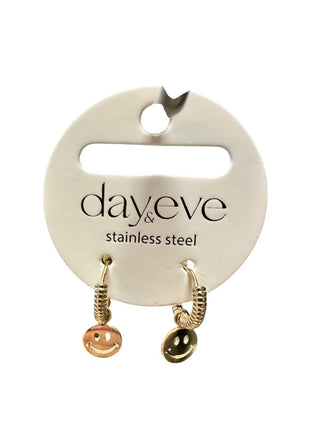 Smiley Hoop - 14K - goud - Modeaccessoires - Juwelen - Oorbellen