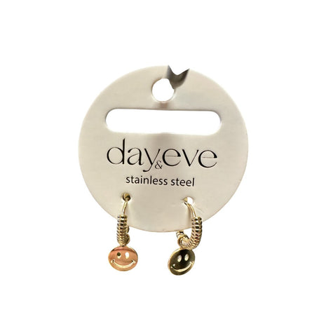 Smiley Hoop - 14K - goud - Modeaccessoires - Juwelen - Oorbellen
