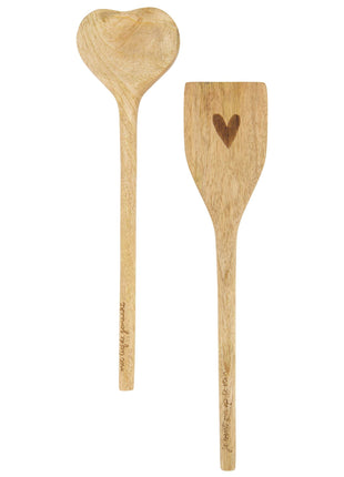 Spatel hout hartje - naturel - Cadeau’s & Lifestyle - Keuken & eetkamer - Glaswerk & bestek