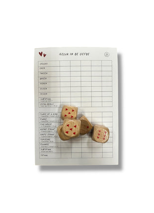 Spelletje yahtzee - wit/rood - Cadeau’s & Lifestyle - Fun & gadgets - Spelletjes