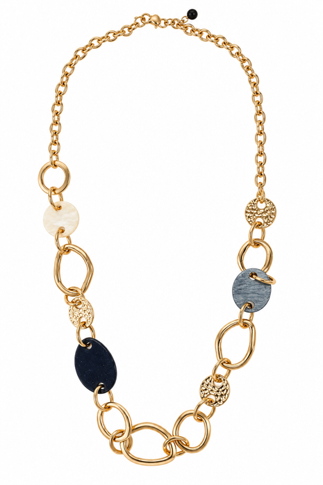 Ketting - Celeste - Grijsblauw & Goud
