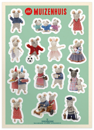 Stickervel Muizen - Baby & Peuter - Muizenhuis - Papierwaren