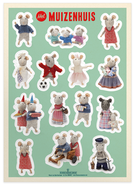 Stickervel Muizen - Baby & Peuter - Muizenhuis - Papierwaren