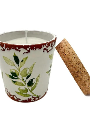 Kaars Keramiek - 10cm - Olivos-Higo Y Olivo by Wax Design