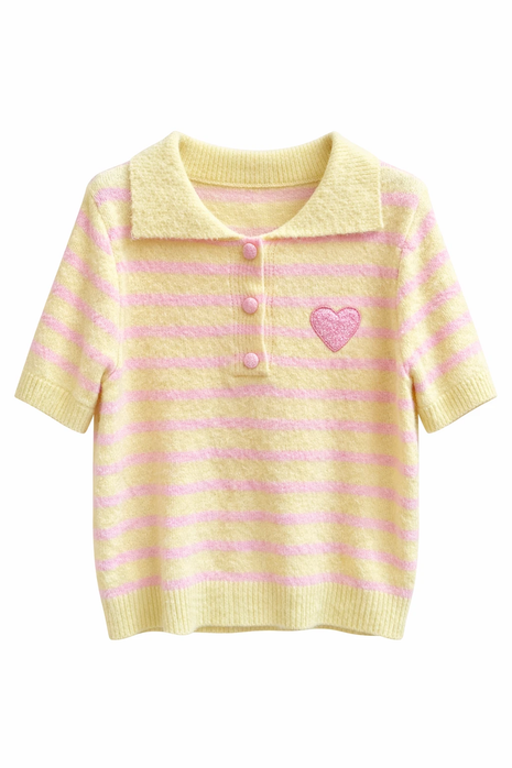 Pull - Tea A602 - hartje - (yellow) by Just Women