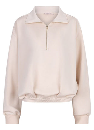 Sweater Balloon hem modal F25.05503 (Natural) Kleding Truien en cardigans