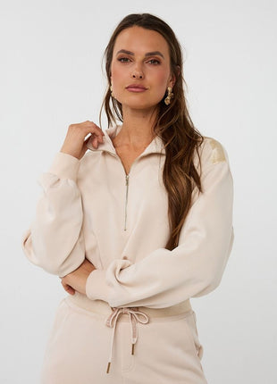 Sweater Balloon hem modal F25.05503 (Natural) Kleding Truien en cardigans