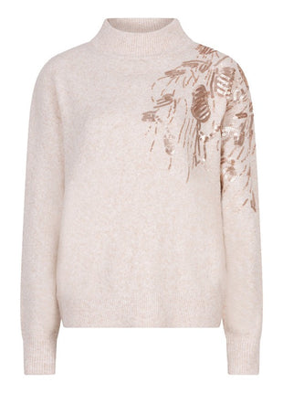 Sweater sequins F25.27519 (Light Sand) Kleding Truien en cardigans
