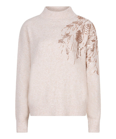 Sweater sequins F25.27519 (Light Sand) Kleding Truien en cardigans