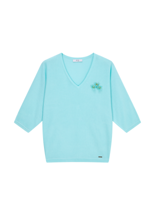 T-shirt - Tanja-L-18-H – Aqua by Vila Joy