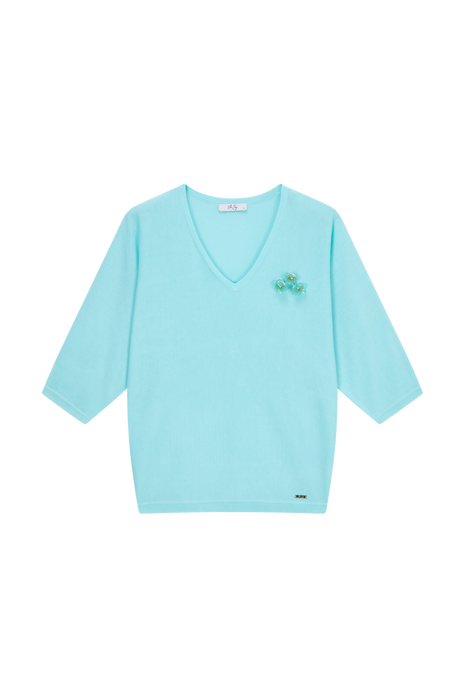 T-shirt - Tanja-L-18-H – Aqua by Vila Joy
