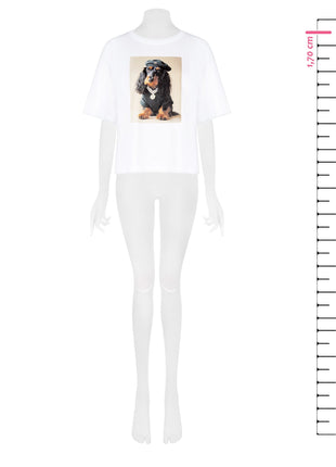 T-shirt - Dog - B021 - White - CFC0125701003 - Kleding - Tops en t-shirts