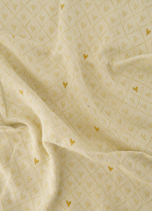 Tafelloper - hartjes kort - wit/zand/goud - Cadeau’s & Lifestyle - Keuken & eetkamer - Keukentextiel