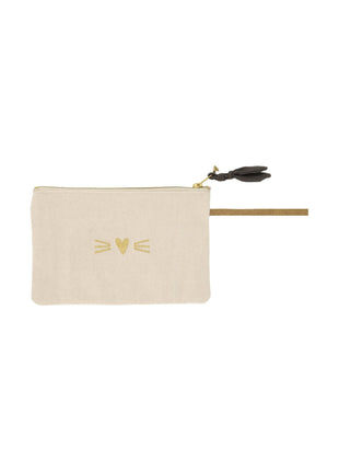 Tasje - kat - ecru/goud (1201-023) - Lifestyle - Dieren