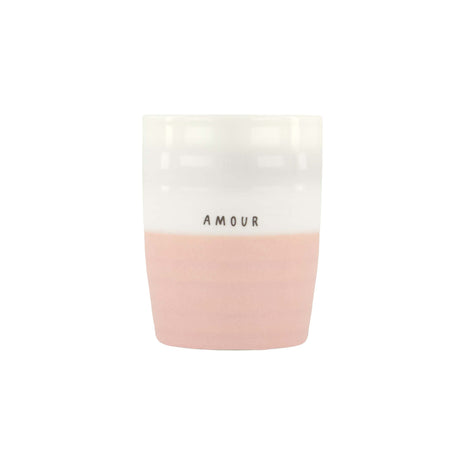 Theemok - ’amour’ - wit/roze - Lifestyle - Koken & Tafelen - Servies - Mokken & Bekers