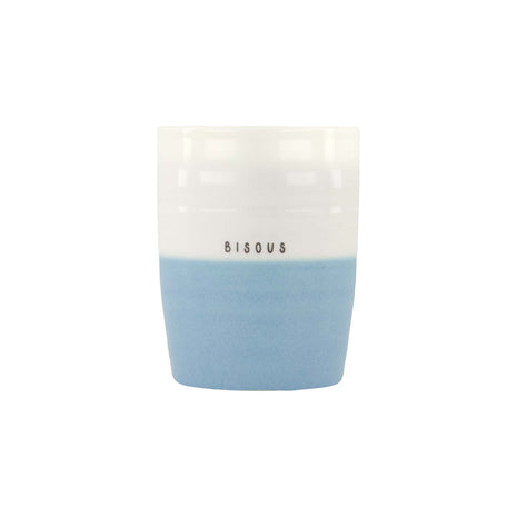 Theemok - ’bisous’ - wit/lichtblauw - Lifestyle - Koken & Tafelen - Servies - Mokken & Bekers