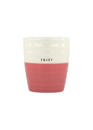 Theemok - enjoy - wit/oudroze (0703-210) - Lifestyle - Koken & Tafelen - Servies - Mokken & Bekers