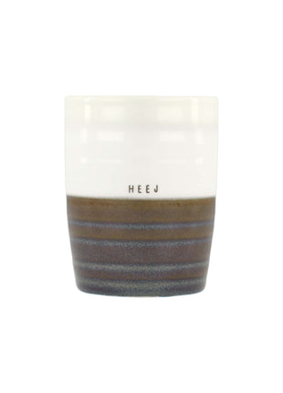 Theemok - ’heej’ - wit/antracietgrijs - Lifestyle - Koken & Tafelen - Servies - Mokken & Bekers