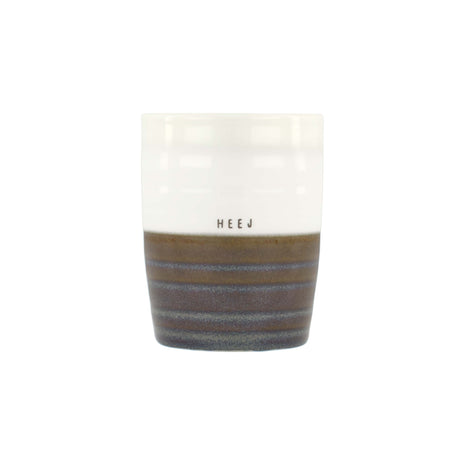 Theemok - ’heej’ - wit/antracietgrijs - Lifestyle - Koken & Tafelen - Servies - Mokken & Bekers