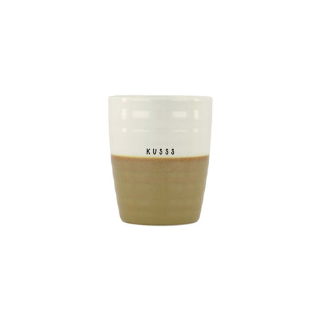 Theemok - kusss - wit/oker (0703-211) - Lifestyle - Koken & Tafelen - Servies - Mokken & Bekers