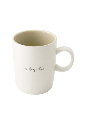 Theemok no sleep club wit/zand/zwart - wit/zand/zwart - Cadeau’s & Lifestyle - Keuken & eetkamer - Mokken & Bekers