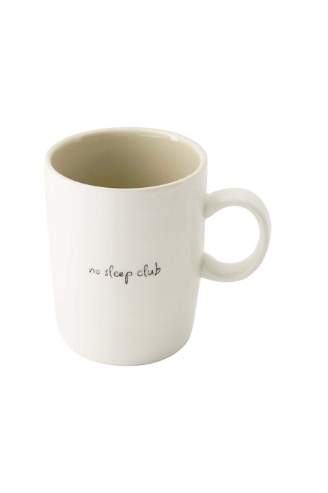 Theemok no sleep club wit/zand/zwart - wit/zand/zwart - Cadeau’s & Lifestyle - Keuken & eetkamer - Mokken & Bekers