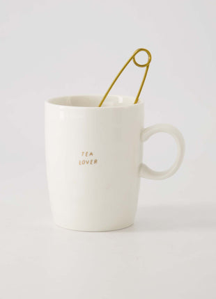 Theezeef hartje goud Cadeau’s & Lifestyle Keuken & eetkamer Glaswerk & bestek