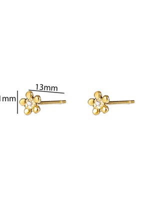Tiny Flower Stud - 14K - Modeaccessoires - Juwelen - Oorbellen